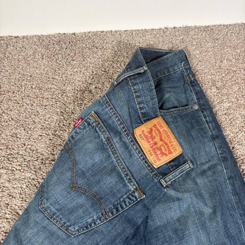 Levis 527 Slim Bootcut Jeans Mens 33x32 Blue Medium Wash Denim Pants 9955